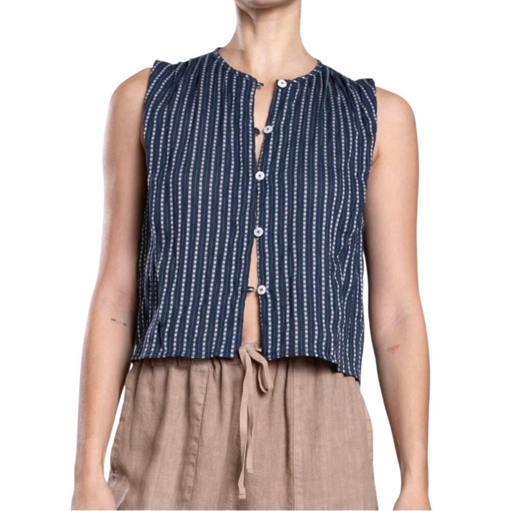 Pharaoh Collection Jillian Top in Heritage Dobby Ink Size 1/Small NEW